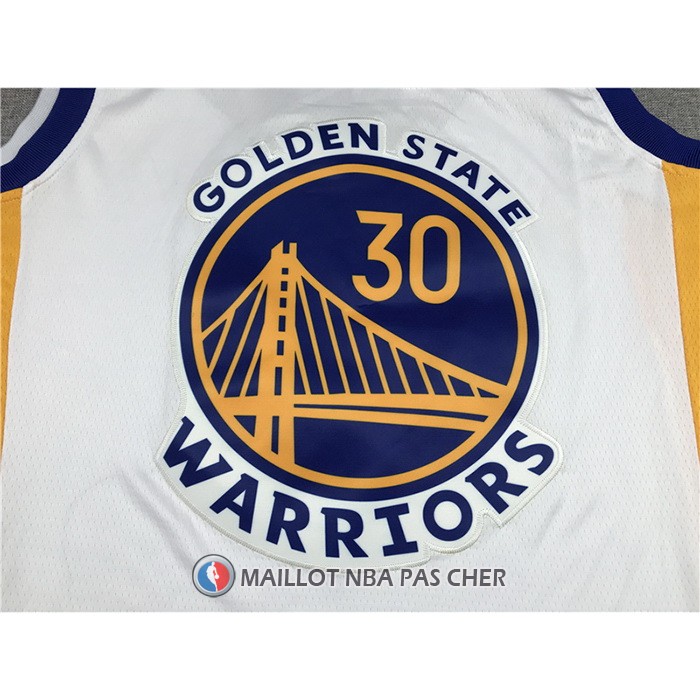 Maillot Golden State Warriors Stephen Curry NO 30 Association 2021-22 Blanc